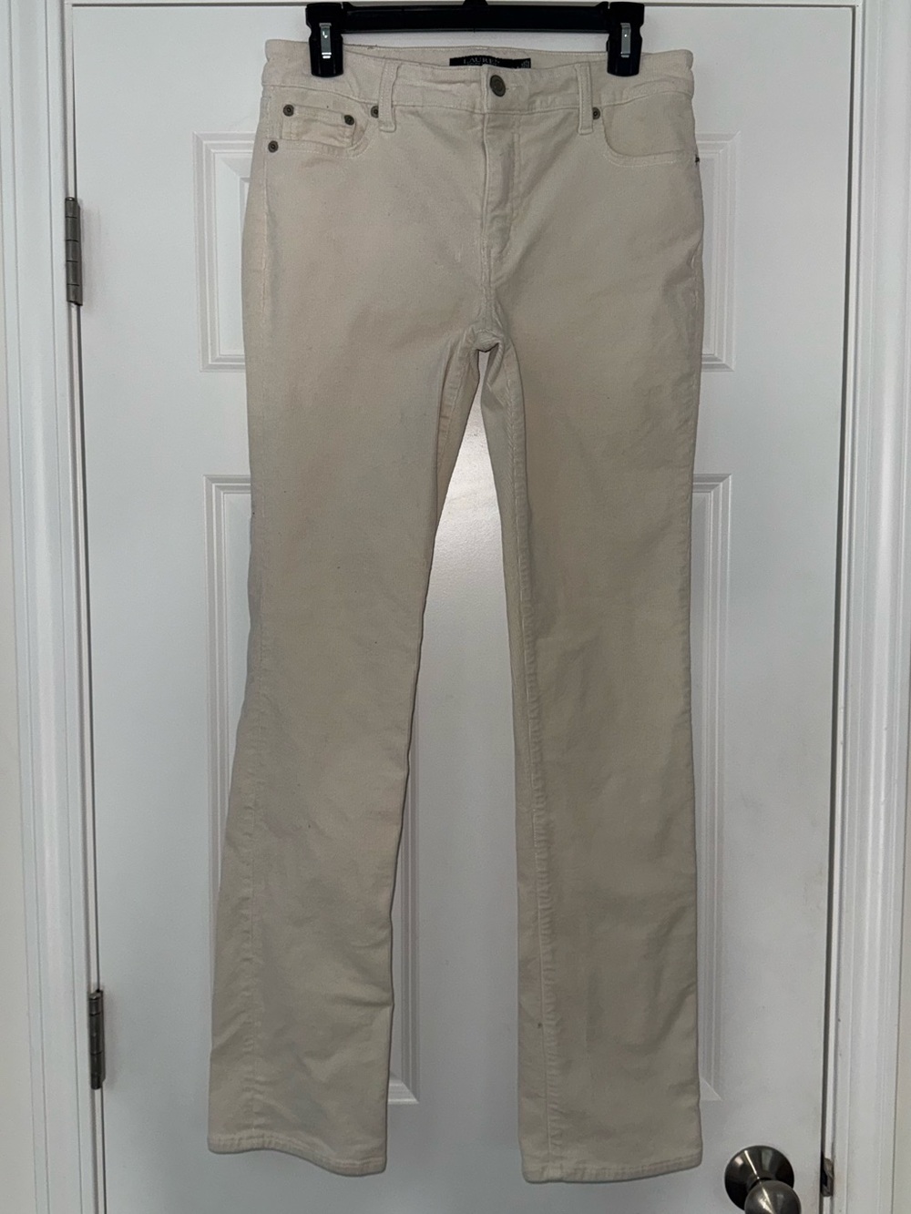 Ralph Lauren Corduroy Flare Jeans Cream Size 4 | Classic Staple 👖